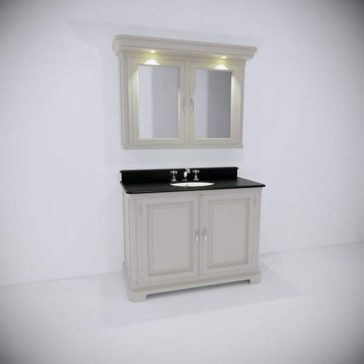 Regent 121 with 1 washbasin and mirror cabinet for the prestigious bathroom