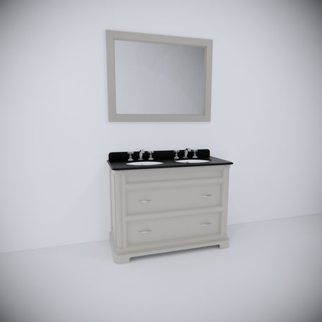 The Regent 121 with 2 drawers and 2 washbasins for the classic style bathroom