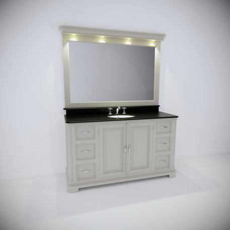 Regent 155 country style bathroom furniture with 1 washbasin and 6 drawers