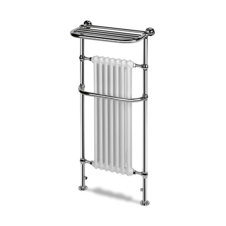 Victoria 8 retro towel heater with shelf and radiator