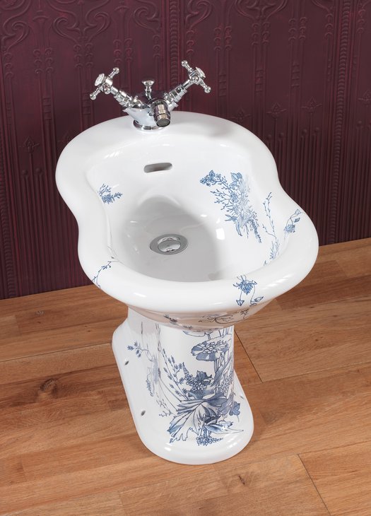 Bidet Victorian en finition Victorian Blue Garden