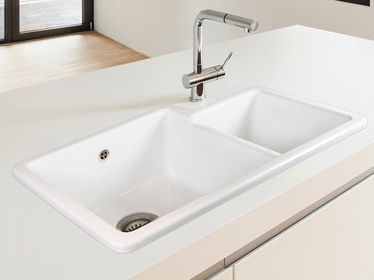 Brindle kitchen sink in a inset arrangement