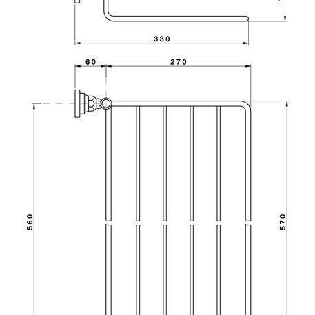 Etagère porte-serviettes élégant pour la salle de bains classique