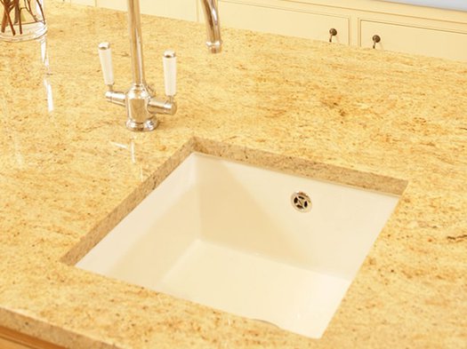 Square undermount kitchen sink