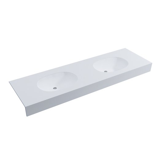 Tablette de lavabo sur mesure Pure White 0644.02