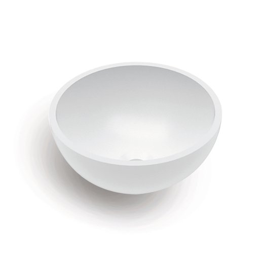 Vasque ronde Pure White 108.0650 en Solid Surface