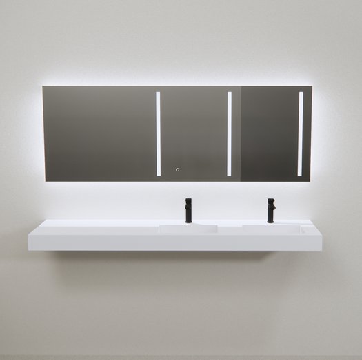 115.TF53 miroir Led personnalisé avec bandes lumineuses verticales