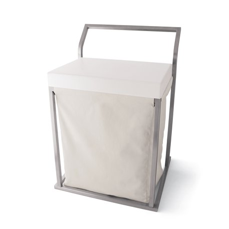 Tabouret Quadra avec panier à linge pour la salle de bains