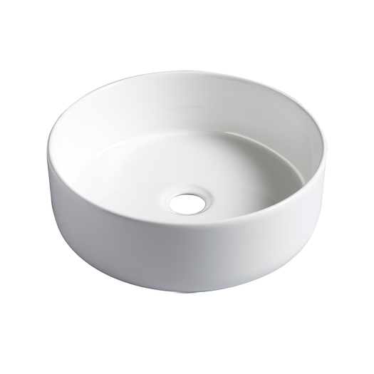 Vasque ronde 925.FVA06 en porcelaine blanc brillant