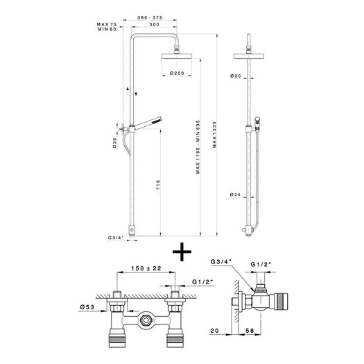 Ensemble de douche Khady 950.2425E.21