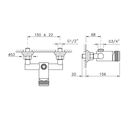 Design ééngreeps douche mengkraan 950.3725.94N.xx