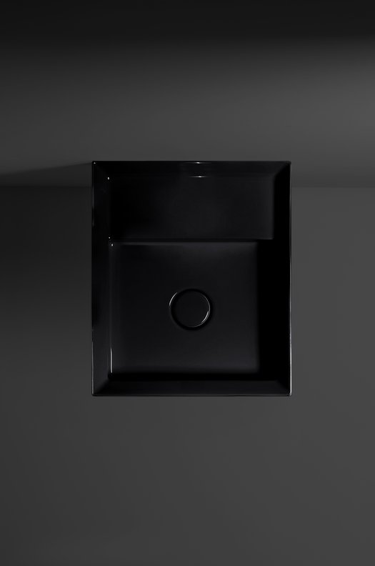 Lavabo Cut 38 x 45 cm noir brillant