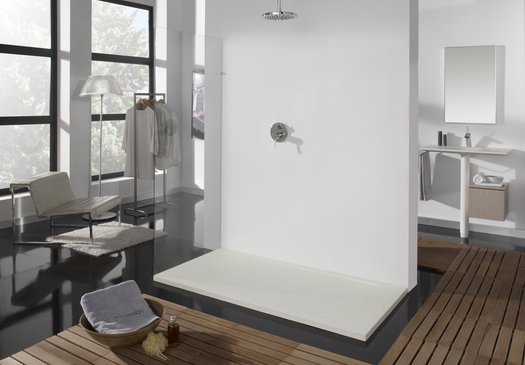 Receveur de douche Andromeda Stone Cover dans une salle de bains design