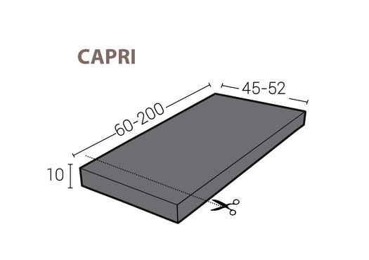 Plan vasque Capri technique - mesures