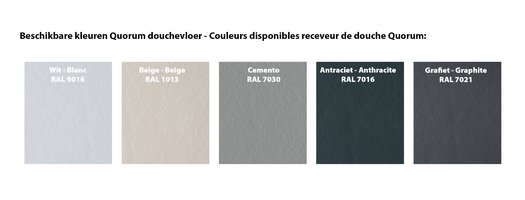 Couleurs disponibles receveur de douche Quorum