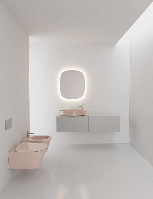 Il wand WC en bidet in Velato glossy kleur