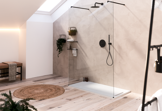 Salle de bain design avec receveur de douche Elan