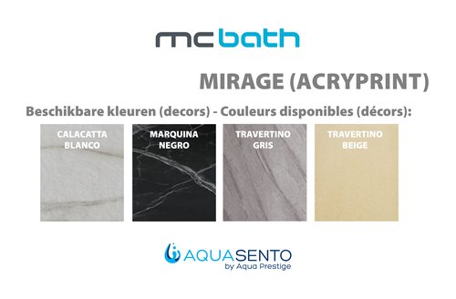 Douchevloer Mirage beschikbare decors