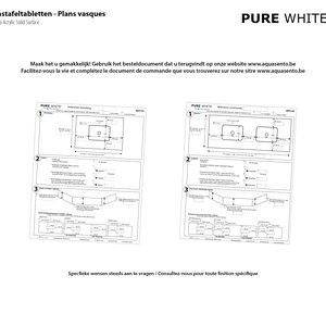 Samenstellen Pure White wastafeltablet 4