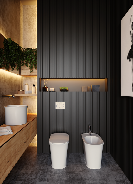 Aménagement des toilettes avec la collection The New Yorker