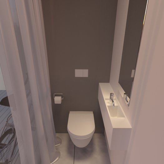 Plan vasque Piccolo Micro dans un WC design