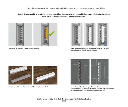 Installation facile robinet thermostatique haut débit