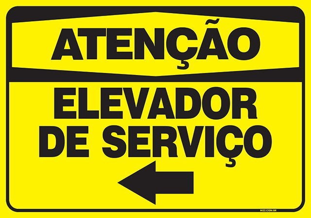 Placa elevador de serviço (esquerda)