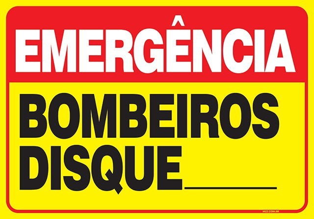PLACA BOMBEIROS DISQUE...