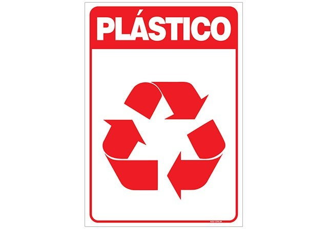 Placa plástico reciclável