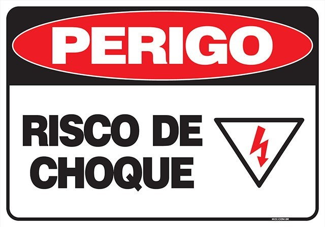 PLACA RISCO DE CHOQUE
