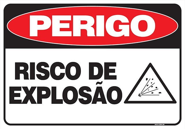 PLACA RISCO DE EXPLOSÃO