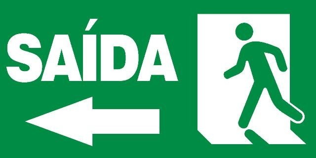 PLACA SAÍDA ESQUERDA COM ESCRITA