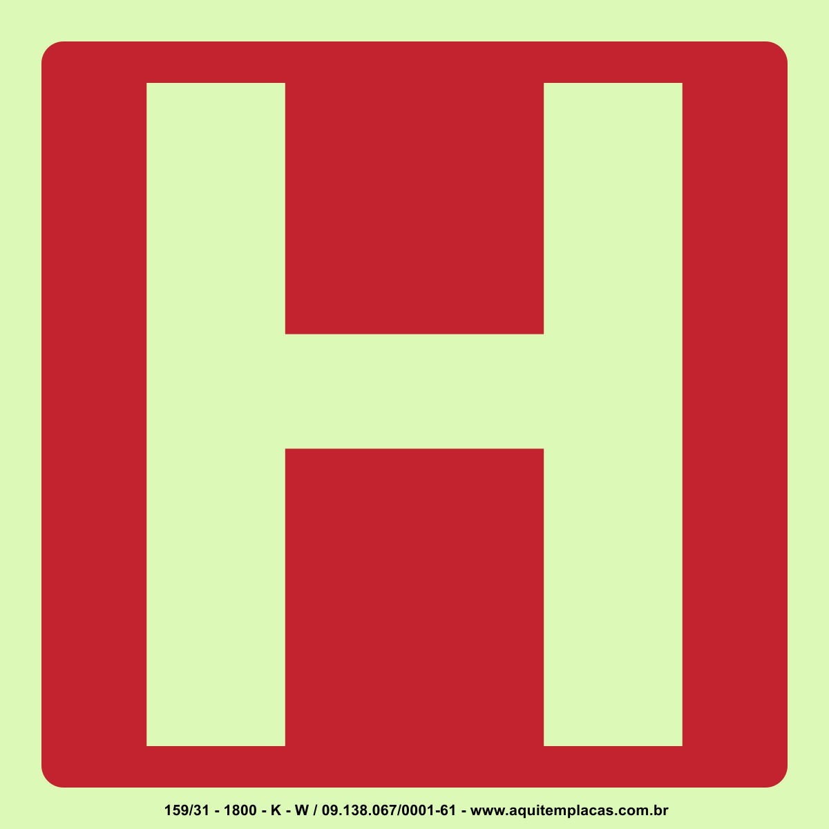 PLACA HIDRANTE DE INCÊNDIO - E8