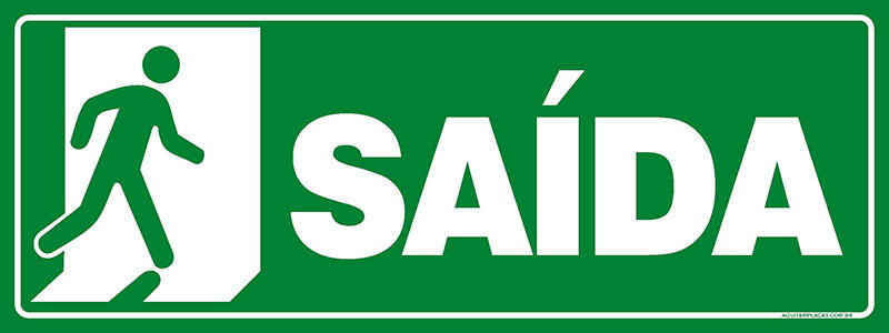 PLACA SAÍDA A ESQUERDA