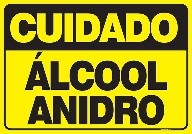 PLACA ÁLCOOL ANIDRO