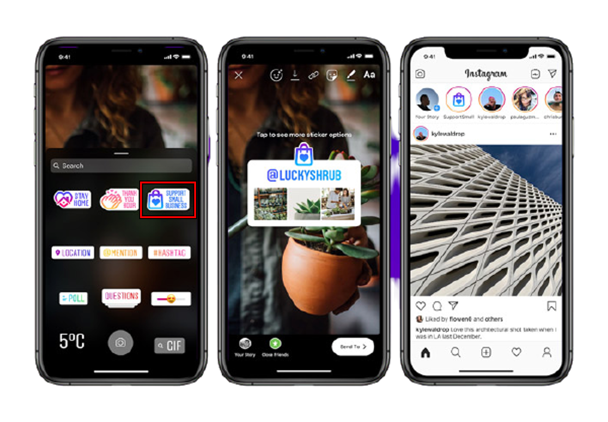Make the most of your social media design- with Instagram Ads’ free ‘Support Small Business’ stickers