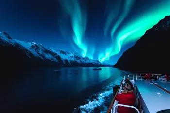 Cruise routes for northern lights viewing from US: A route and season analysis