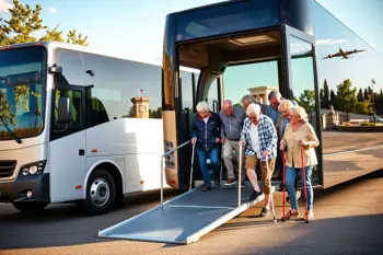 Accessible bus tour itineraries with frequent stops for seniors
