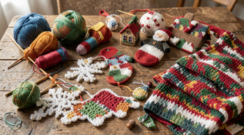 Ideas de proyectos creativos de tejido para Navidad: guía editorial de técnicas, materiales y usos