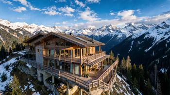 Chalet dans les montagnes des Alpes - vue panoramique : guide analytique des destinations, prestations et réalités du marché