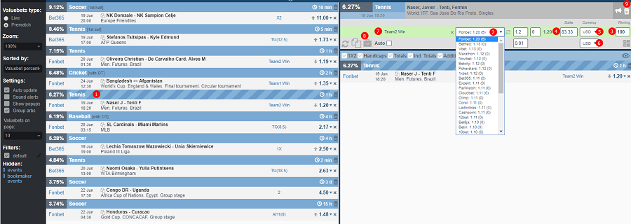 Value bet checker