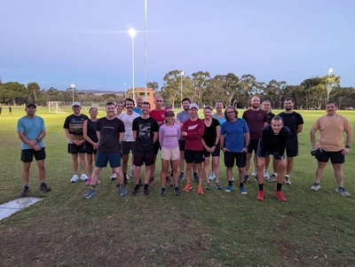 Running enthusiasts training together with Adelaide Running Crew