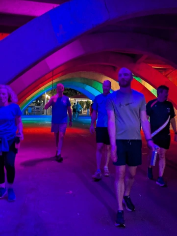 Active runners training with Adelaide Running Crew