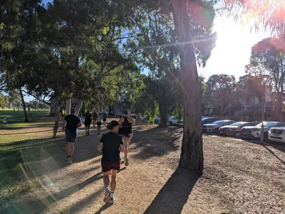 Group of runners training in Adelaide