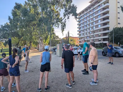 Adelaide Running Crew runners exercising