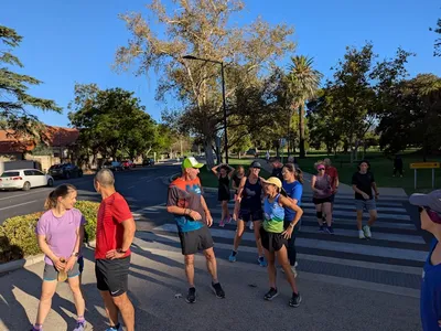 Adelaide Running Crew members enjoying a run