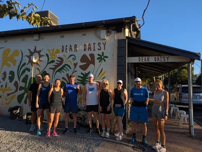 Running community group training session in Adelaide