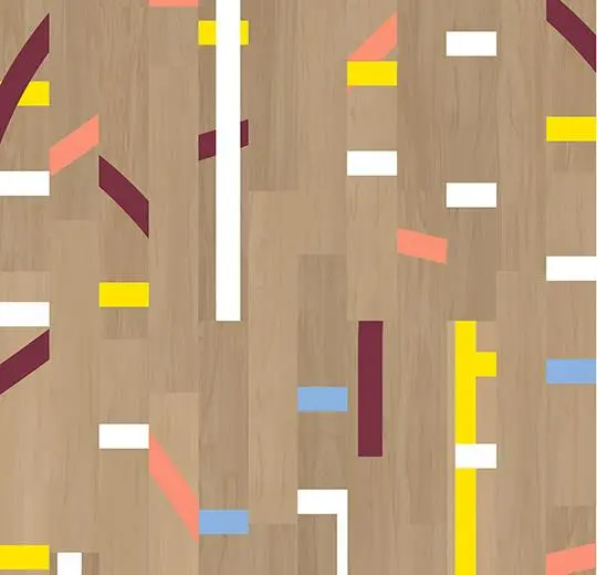 Light vintage gymfloor