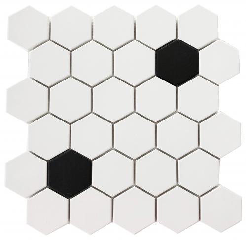 hexagone 5x5 sur trame DECORO 03 POIS