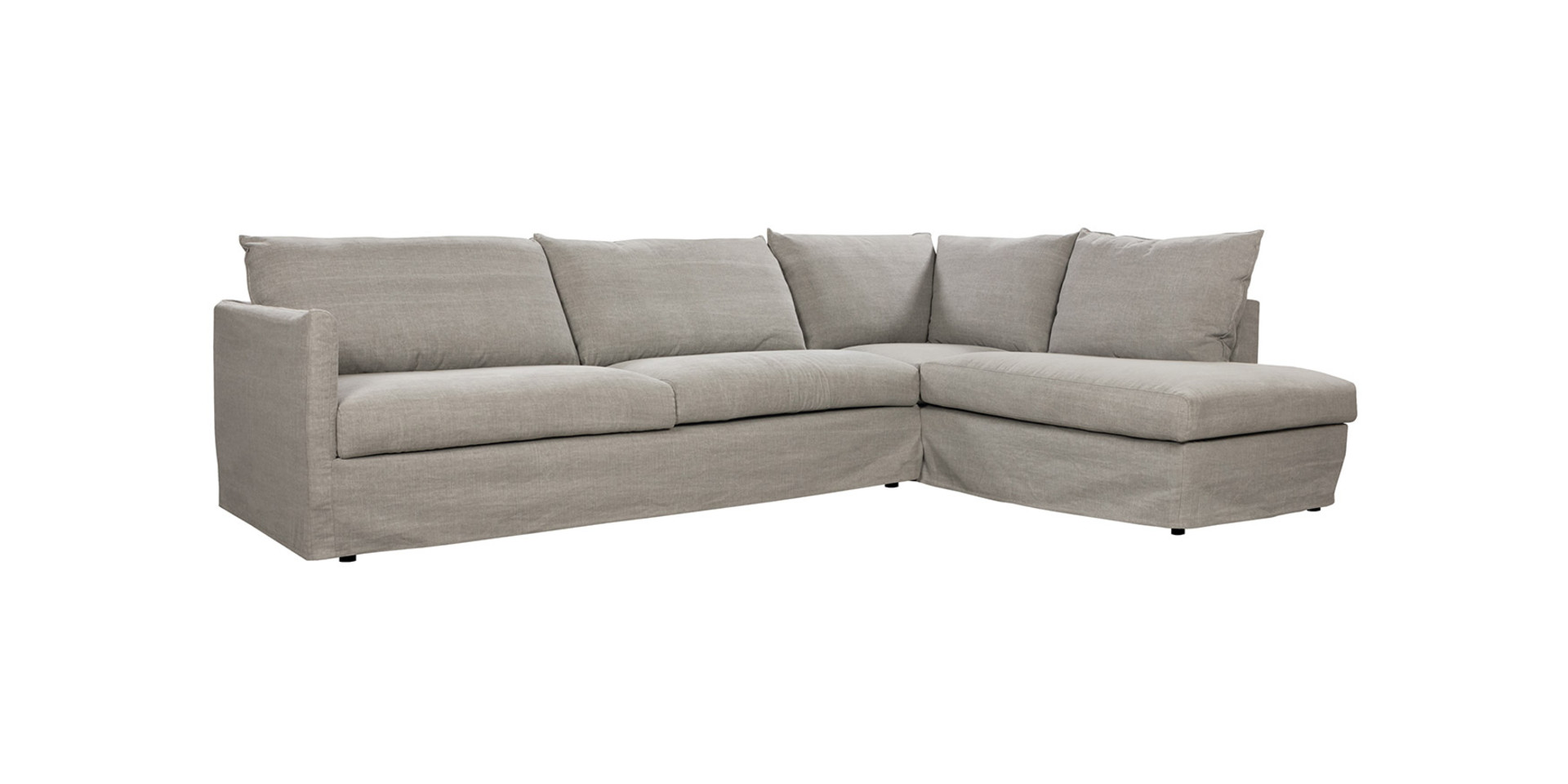 Bianca - Canapé d'angle - Kiss light grey